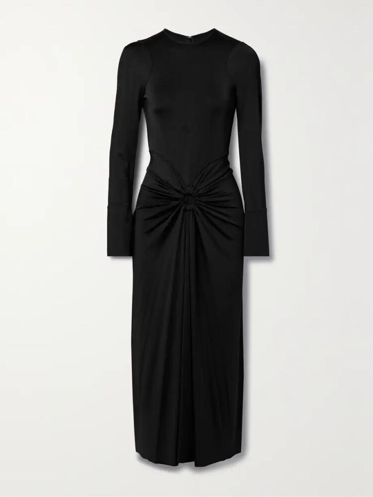 Victoria Beckham - Gathered Stretch-jersey Maxi Dress - Black Cover