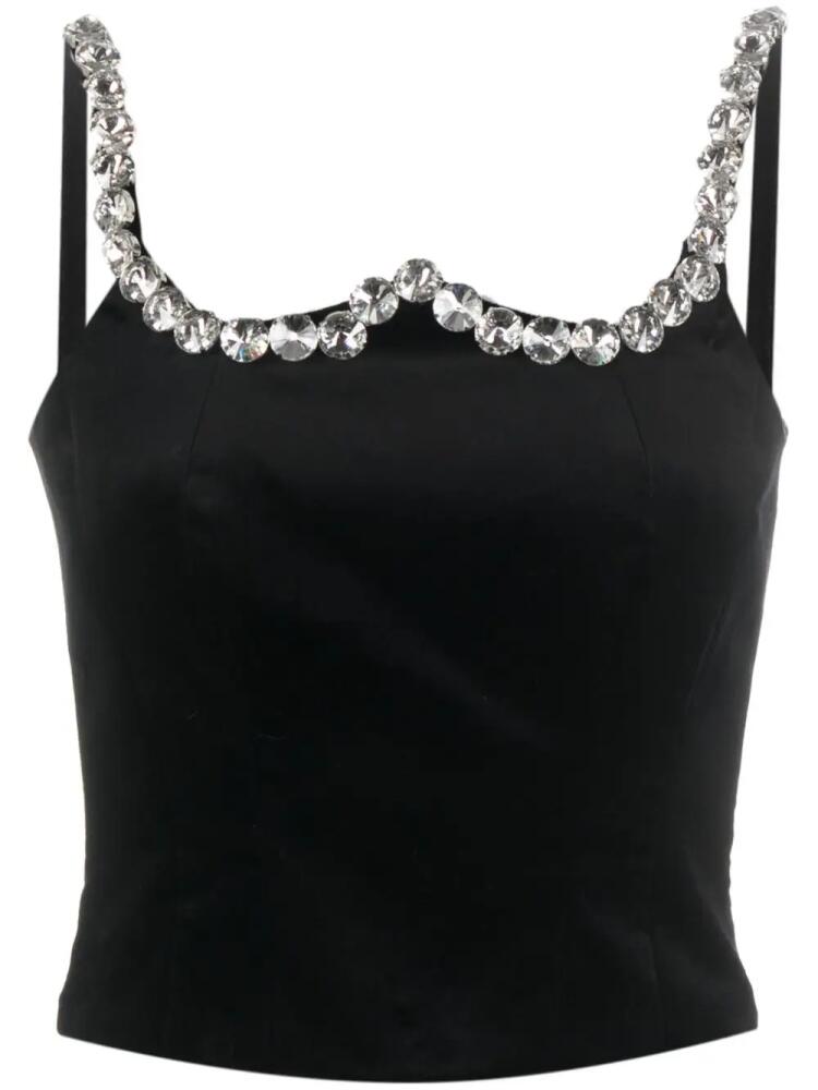 Vivetta crystal-embellished cropped tank top - Black Cover