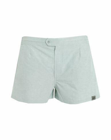 Aspesi Man Swim trunks Sage green Cotton Cover