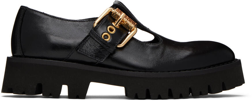 Moschino Black Buckle Loafers Cover