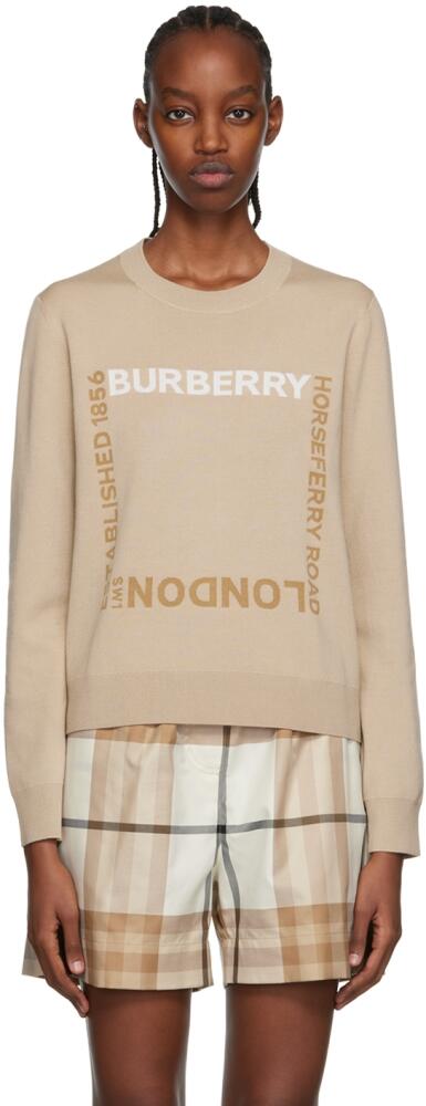 Burberry Beige Horseferry Sweater Cover