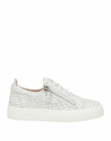 Giuseppe Zanotti Man Sneakers Light grey Calfskin Cover