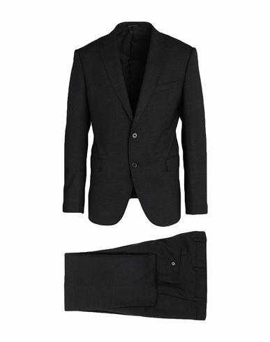 Emporio Armani Man Suit Steel grey Wool, Polyester, Elastane Cover