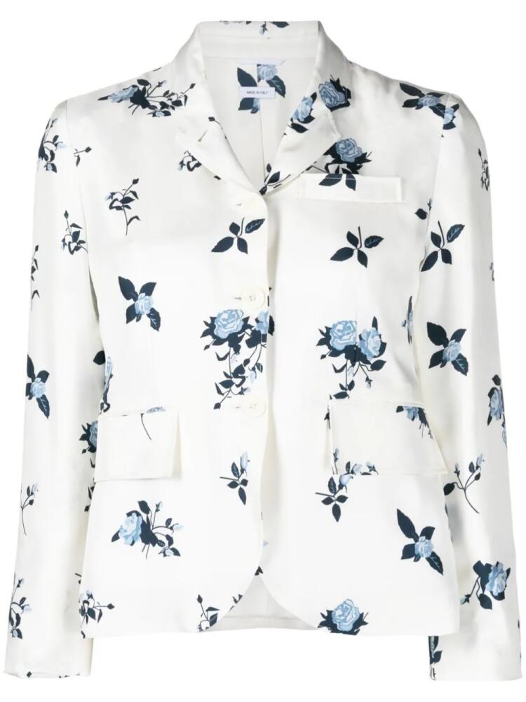 Thom Browne floral-print silk blazer - White Cover