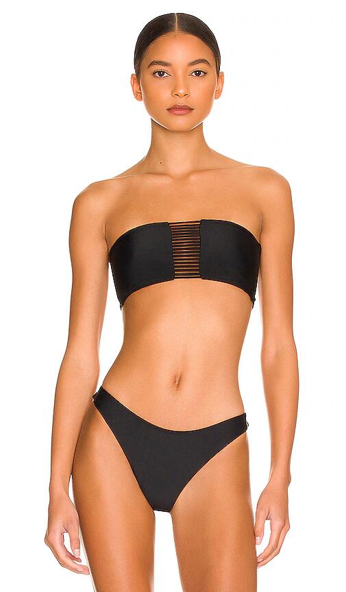 MIKOH Sunset 2 Bikini Top in Black Cover