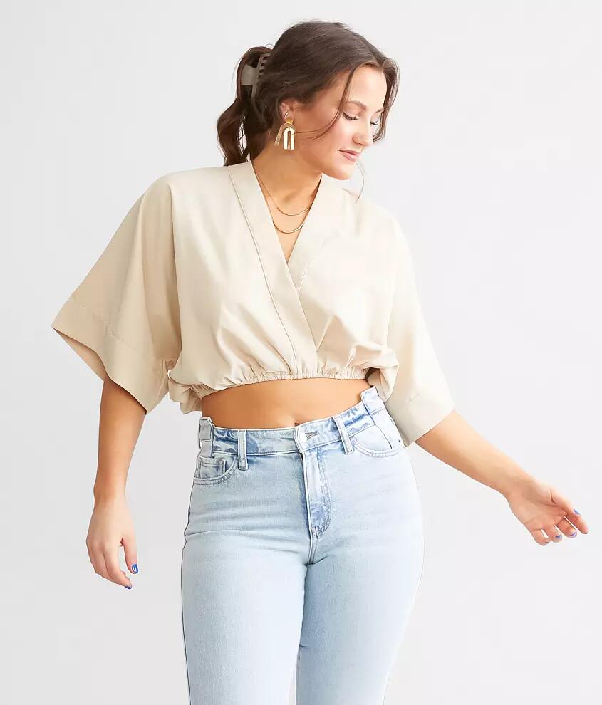 Hyfve Pretty Please Surplice Cropped Top Cover