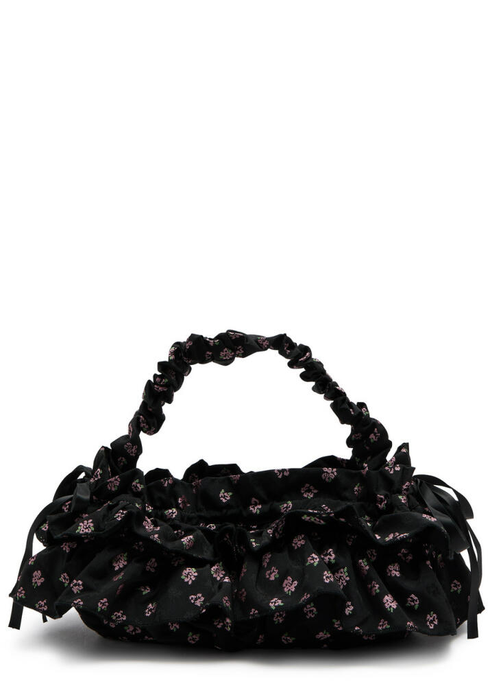 Sister Jane Pepper Floral-jacquard top Handle bag - Black Cover