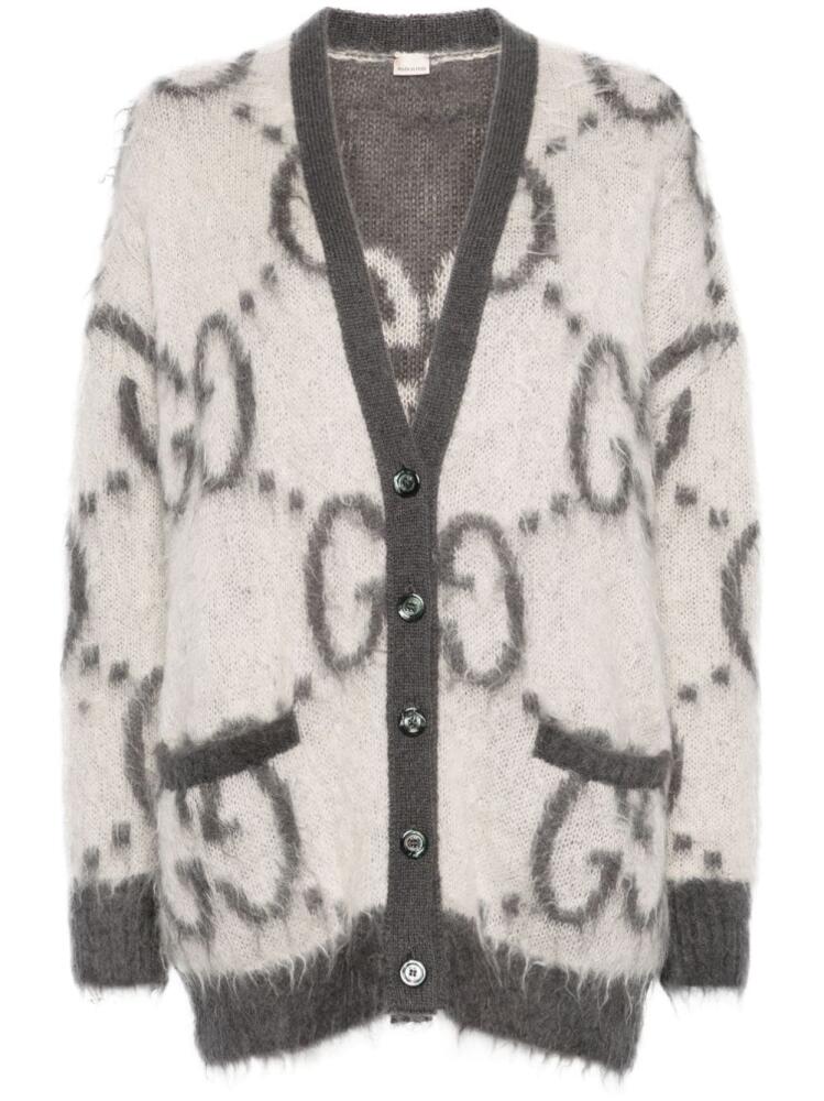 Gucci GG-jacquard reversible cardigan - Neutrals Cover