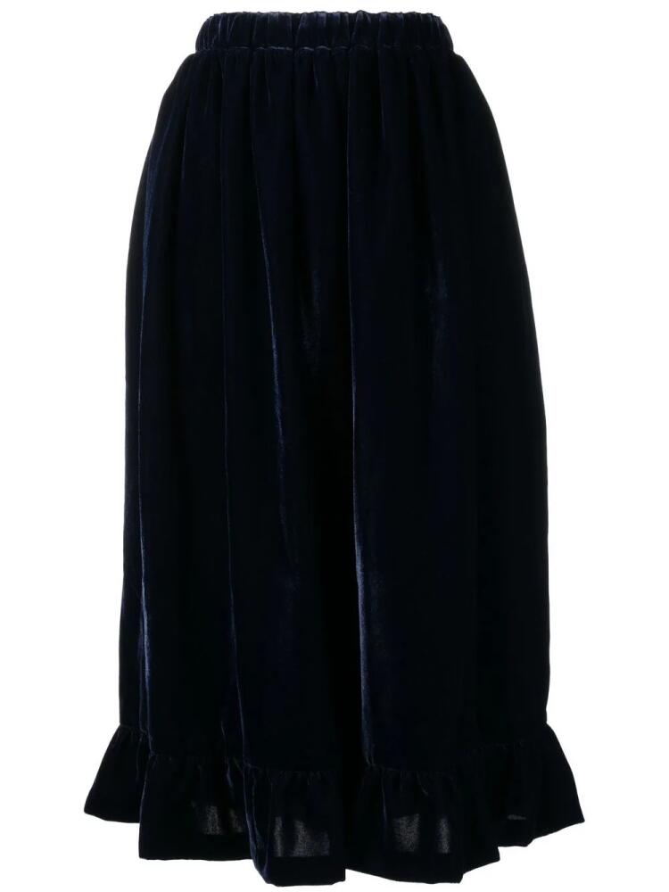 Comme Des Garçons Girl velvet-effect midi skirt - Blue Cover