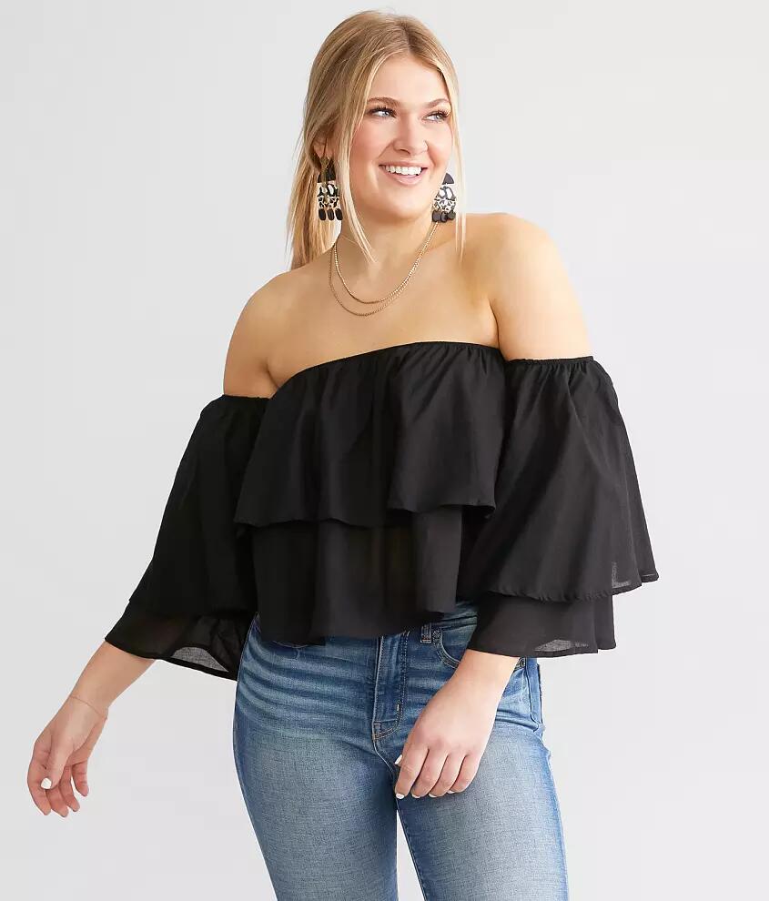 Hyfve Off The Shoulder Cropped Top Cover