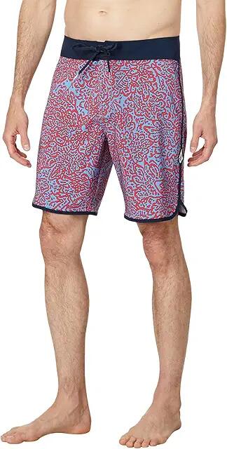 Volcom Lido Print Scallop Mod 19 (Flash Red) Men's Swimwear Cover