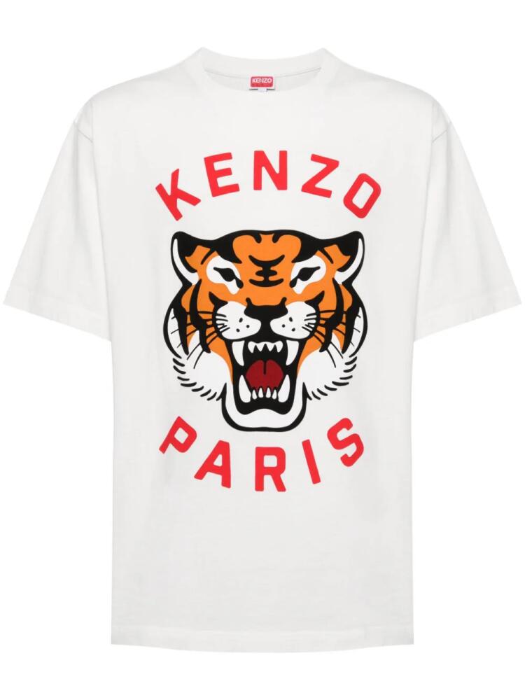 Kenzo Lucky Tiger cotton T-shirt - White Cover