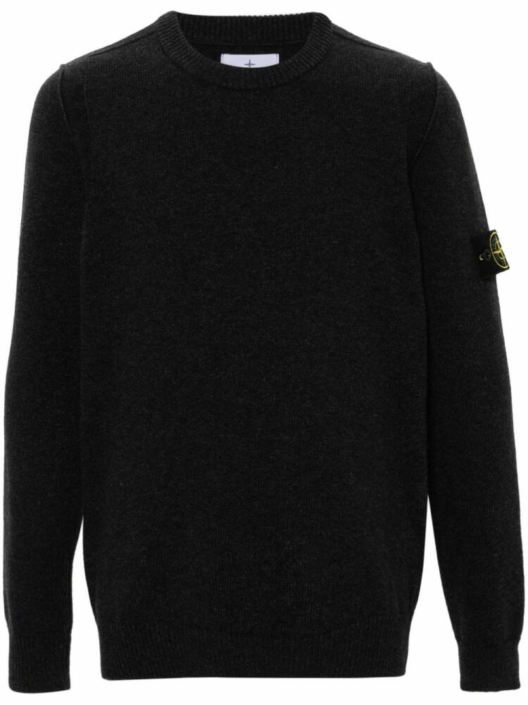 Stone Island Compass-badge mélange jumper - Grey Cover