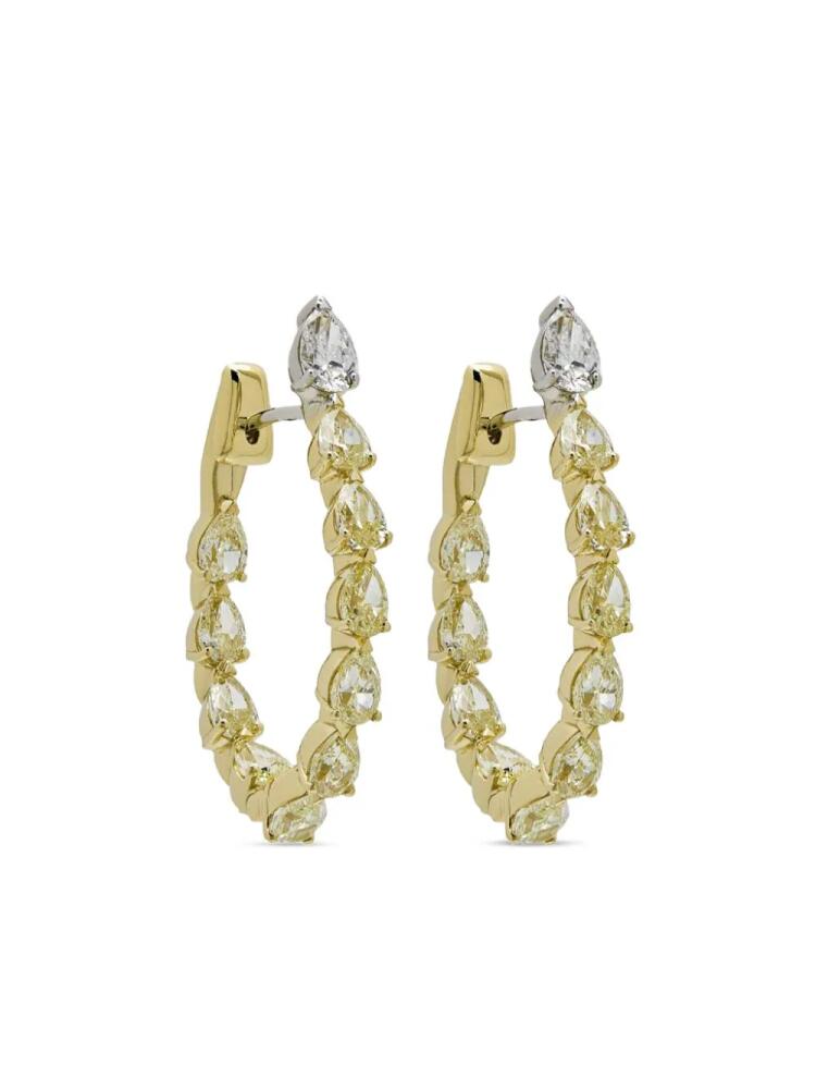 Jewels Aficionado 18kt yellow gold diamond hoop earrings Cover