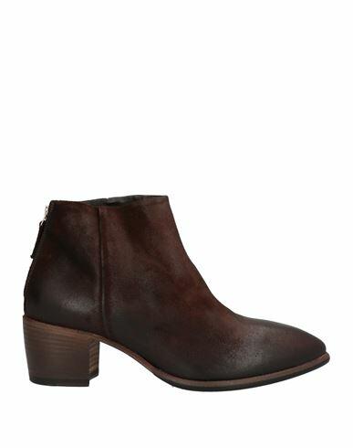 Preventi Woman Ankle boots Dark brown Soft Leather Cover