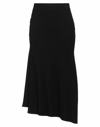 Yohji Yamamoto Woman Maxi skirt Black Wool Cover