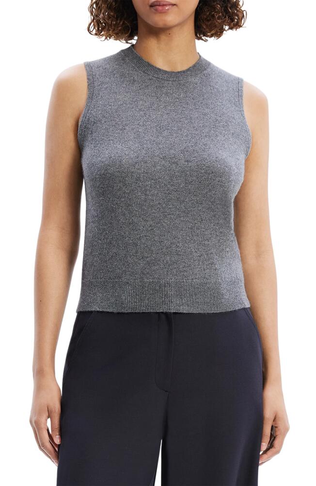 Theory Cashmere Sleeveless Sweater in Light Charcoal Cover