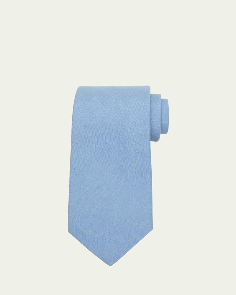 Ralph Lauren Men's Solid Silk-Linen Tie Cover