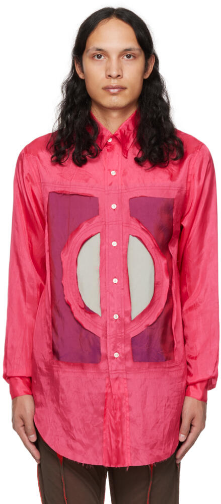 Edward Cuming Pink & Purple Collage Shirt Cover