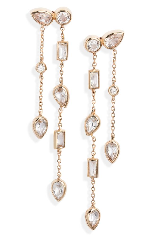 Anzie Cléo Eliana Double Chain Drop Earrings in Gold Cover