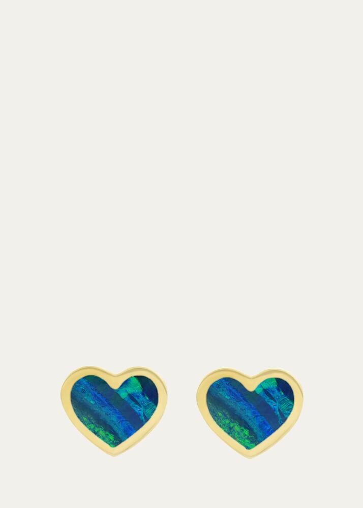 Jennifer Meyer Extra Small Inlay Heart Stud Earrings Cover