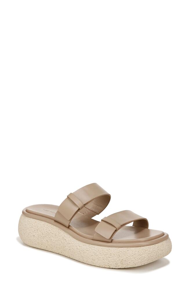 Vince Lagos Platform Slide Sandal in Taupe Clay Cover