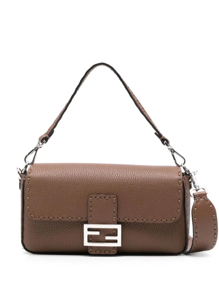 FENDI Baguette leather shoulder bag - Brown Cover