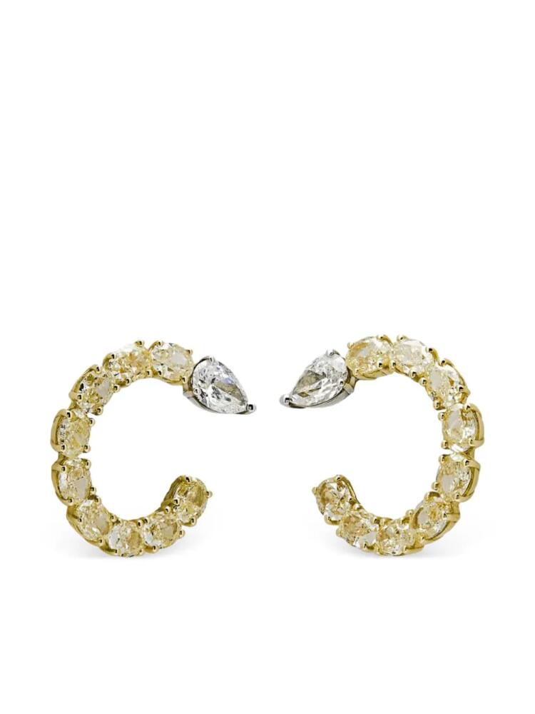 Jewels Aficionado 18kt yellow gold diamond hoop earrings Cover