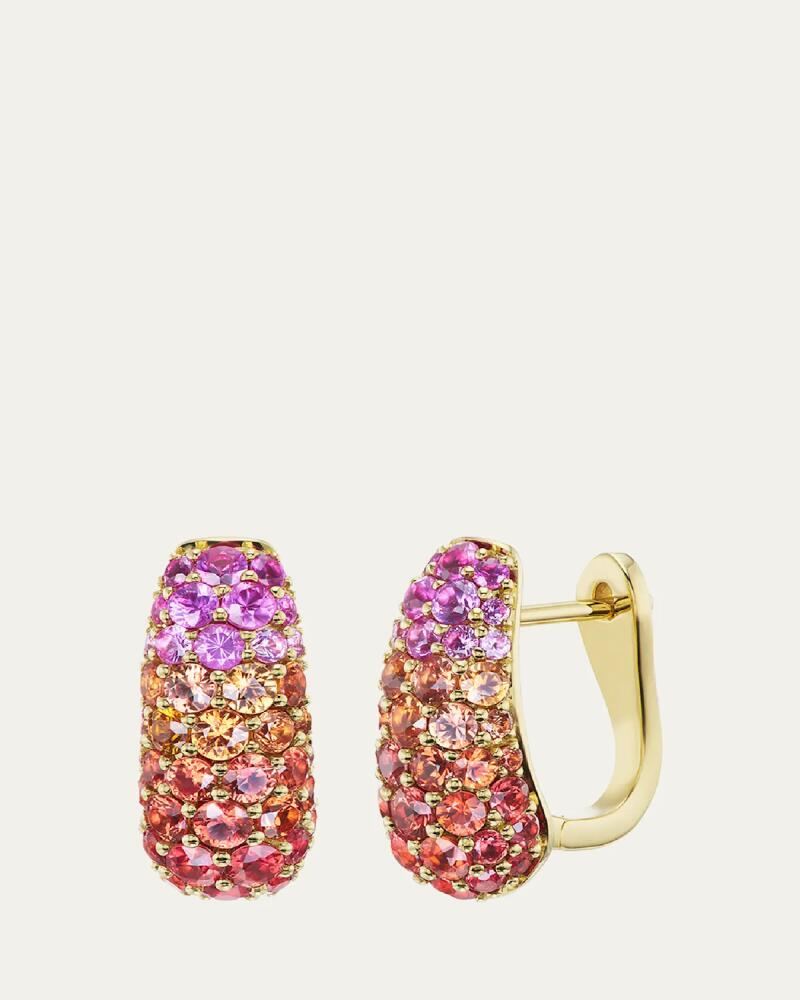 Emily P. Wheeler 18K Yellow Gold Holly Sapphire Huggie Earrings Cover