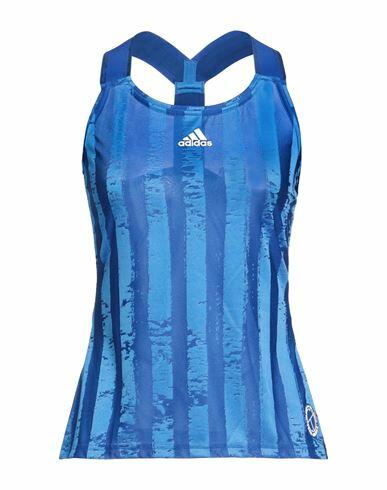 Adidas Woman Tank top Blue Polyester Cover