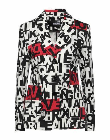 Love Moschino Woman Blazer White Cotton, Elastane Cover