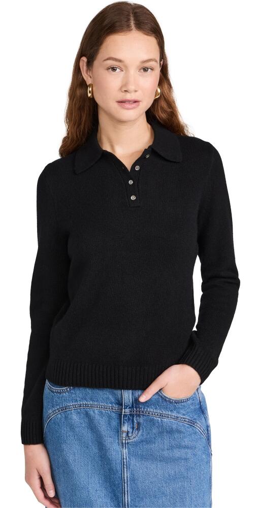 Alex Mill Cashmere Alice Polo Sweater Black Cover