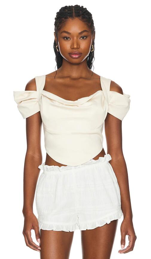 LOBA Amira Corset Top in Beige Cover