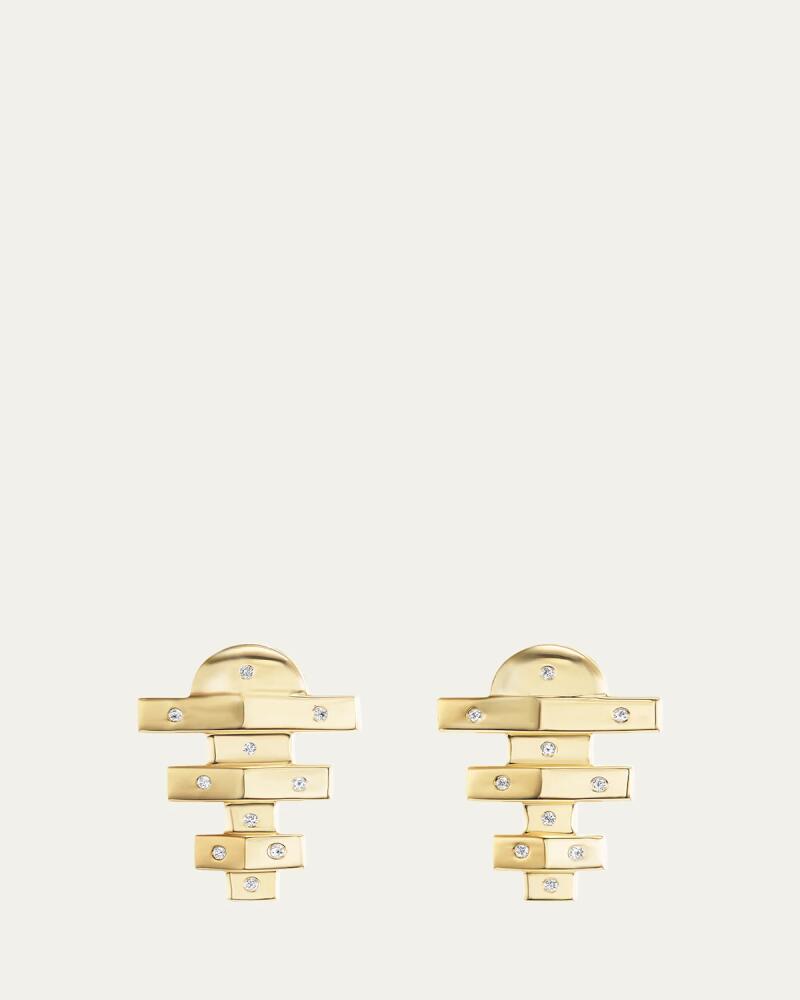 Brent Neale Small Hopscotch Earrings with Diamond Rounds Cover