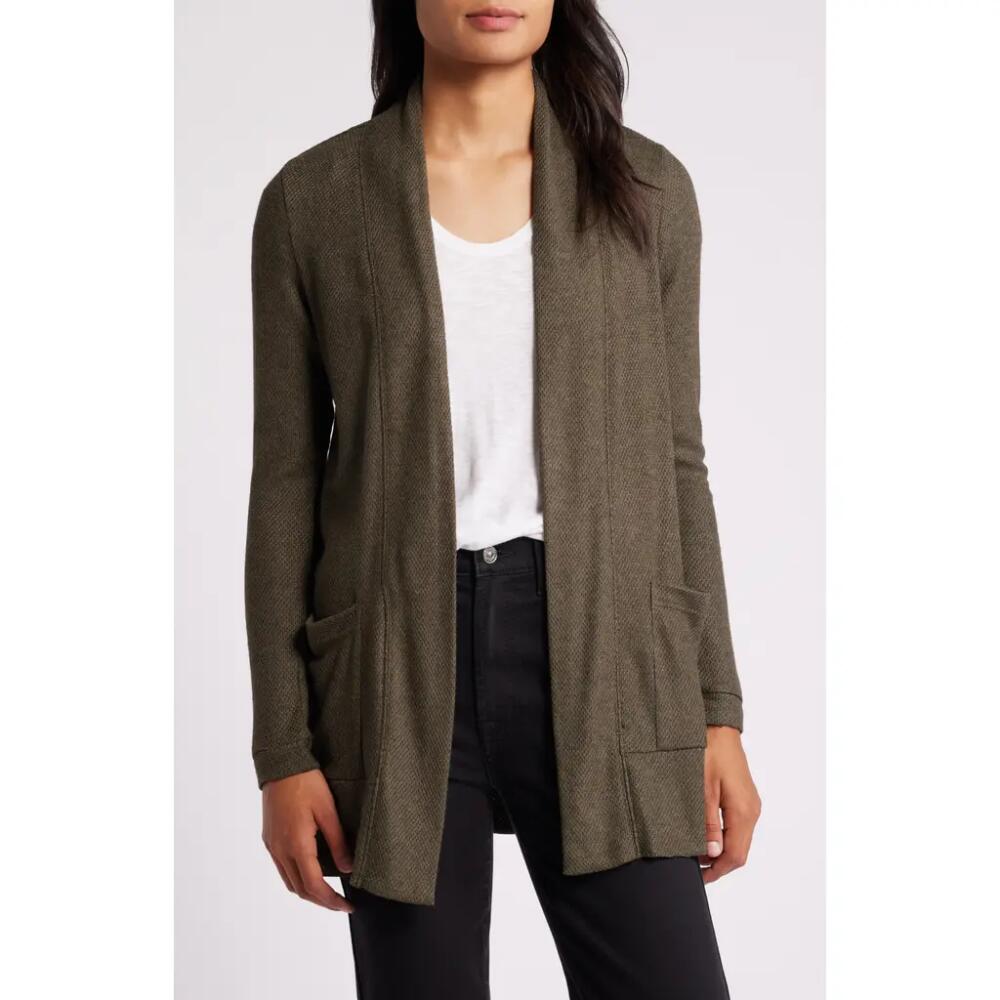 Bobeau Open Front Cardigan in Grapeleaf Cover