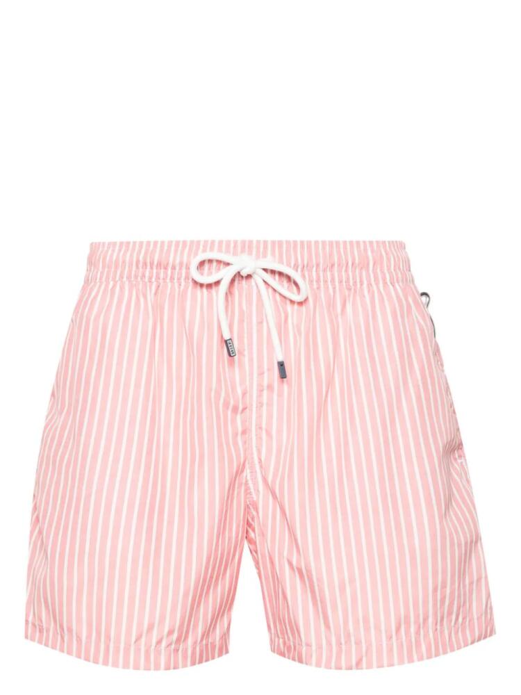 Fedeli Madeira riga-pattern swim shorts - Pink Cover