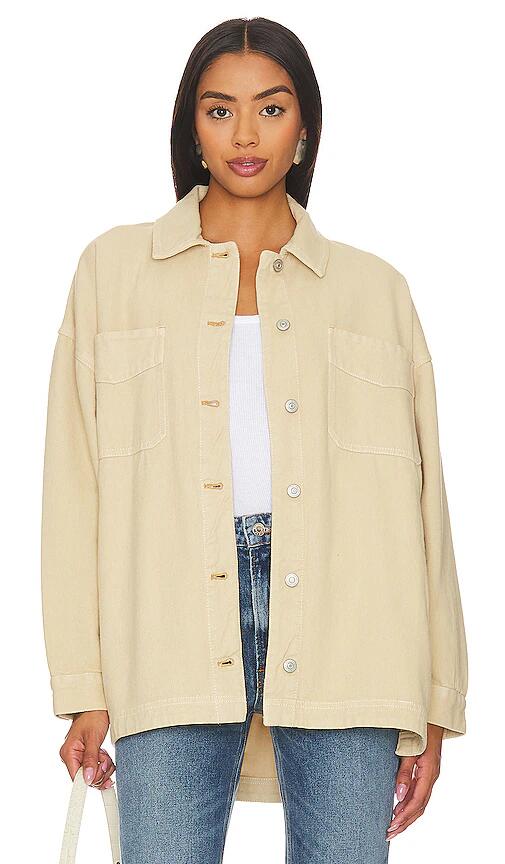 Free People x We The Free Madison City Shacket in Ivory Cover