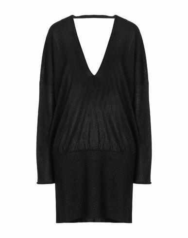 Circus Hotel Woman Mini dress Black Viscose, Polyester Cover