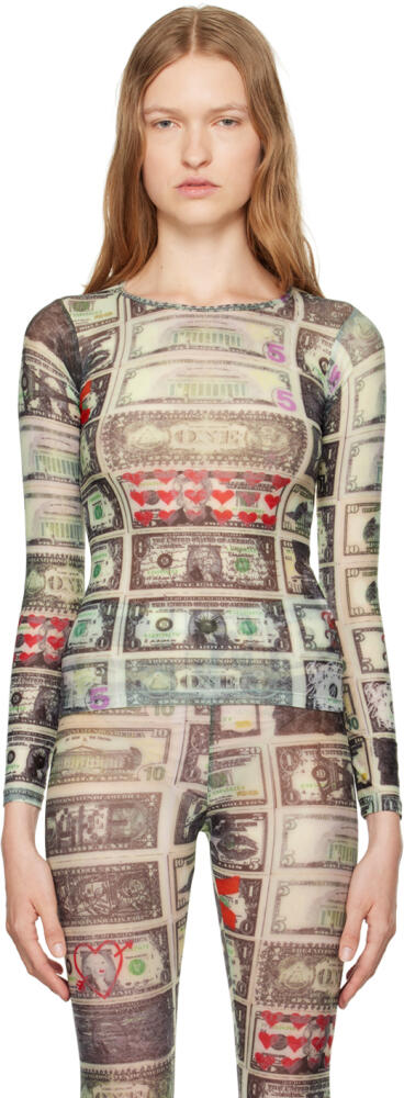 VAQUERA Multicolor Dollar Print T-shirt Cover