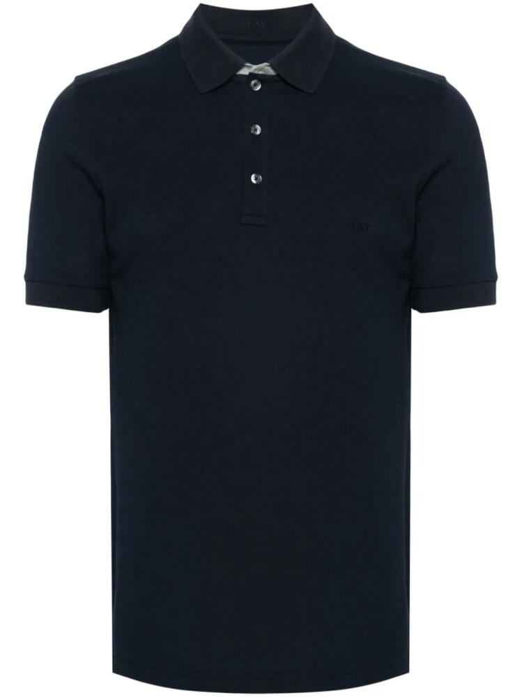 Fay embroidered-logo polo shirt - Blue Cover