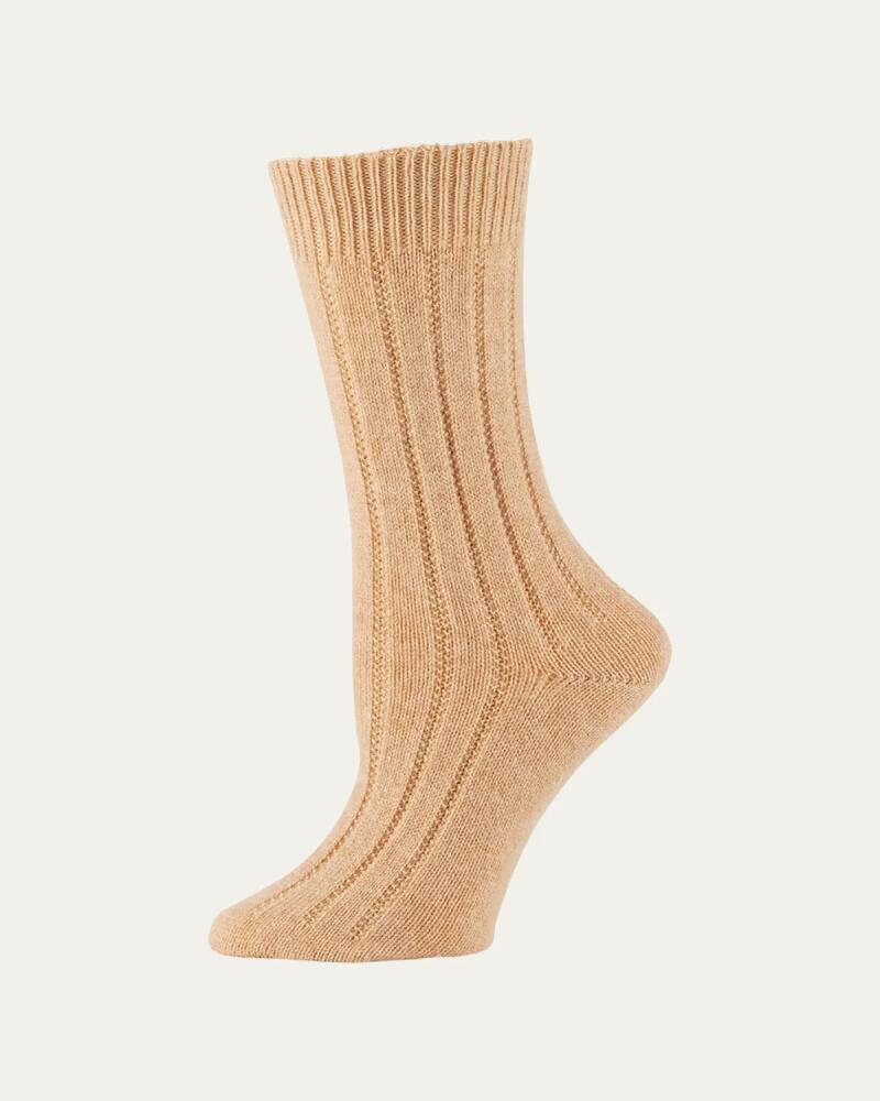 Neiman Marcus Cashmere Ribbed Socks Cover