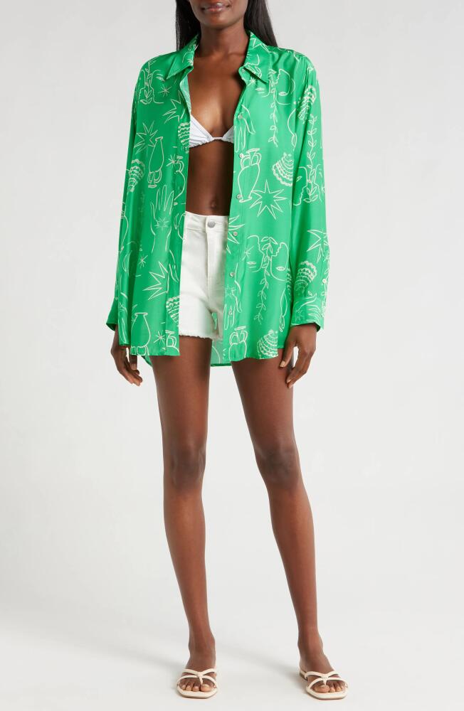 Seafolly Cover-Up Shirt in Jade Cover