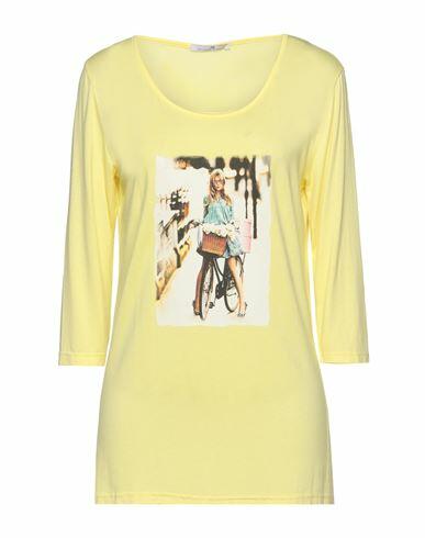 Mr Massimo Rebecchi Woman T-shirt Yellow Viscose, Elastane Cover