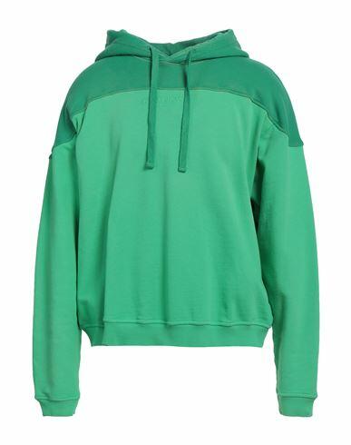 Guess Man Sweatshirt Light green Cotton Cover