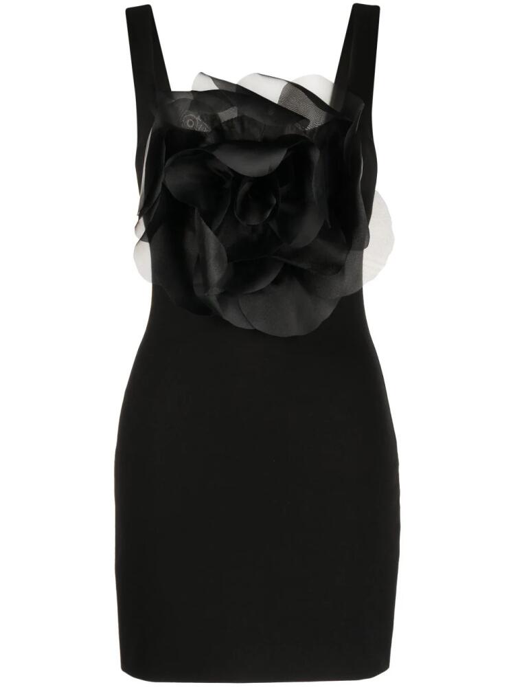 Cynthia Rowley flower-appliqué sleeveless minidress - Black Cover