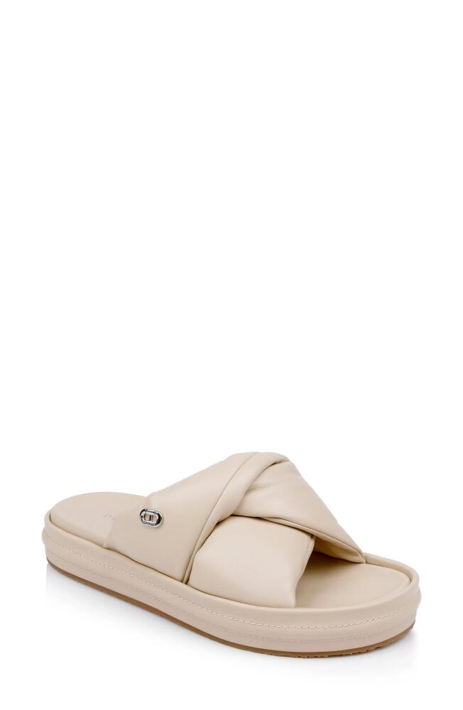 Dee Ocleppo Milan Slide Sandal in Oat Leather Cover