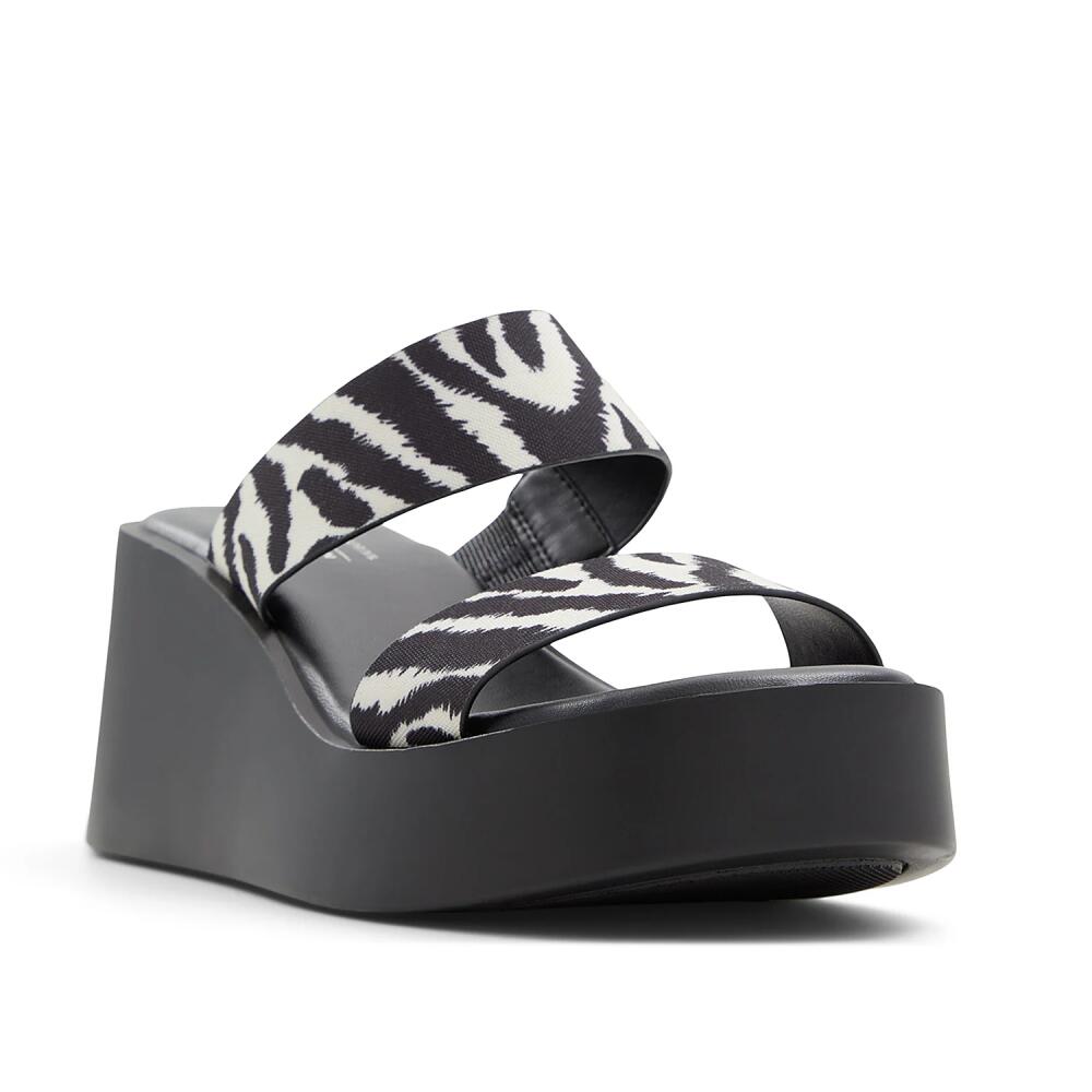 Call It Spring Felicia Wedge Sandal | Women's | Black Canvas Cover