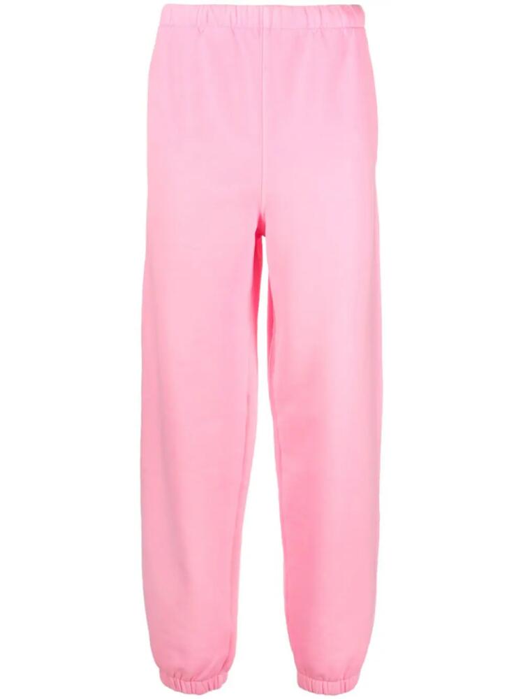 ERL raised-logo fleece track pants - Pink Cover