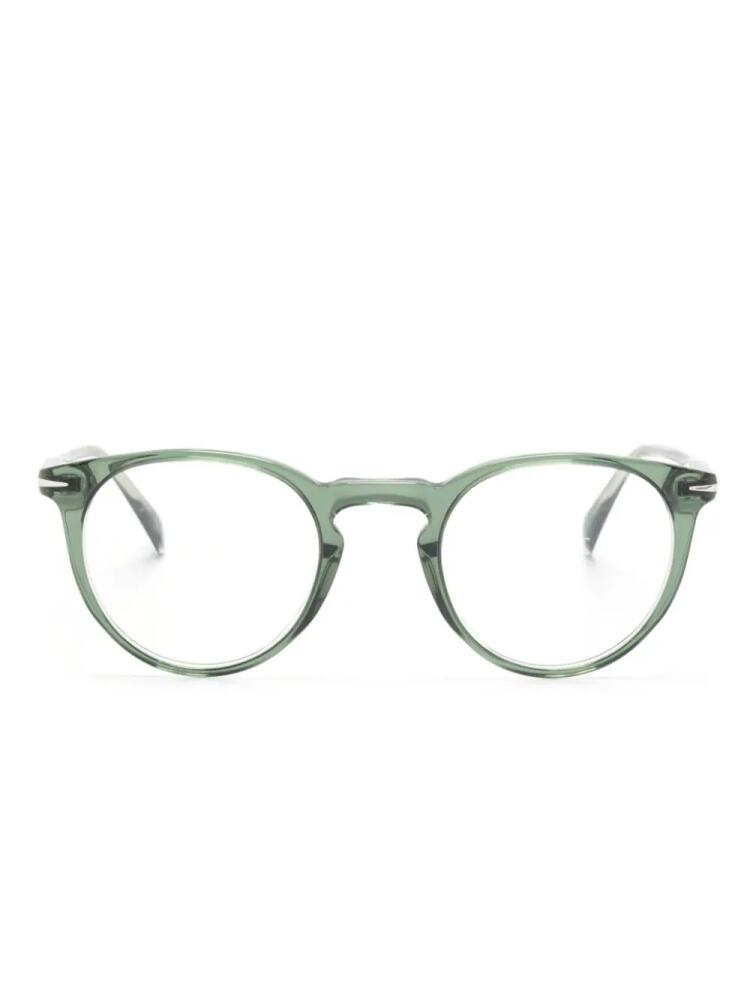 Eyewear by David Beckham transparent round-frame glasses - Green Cover