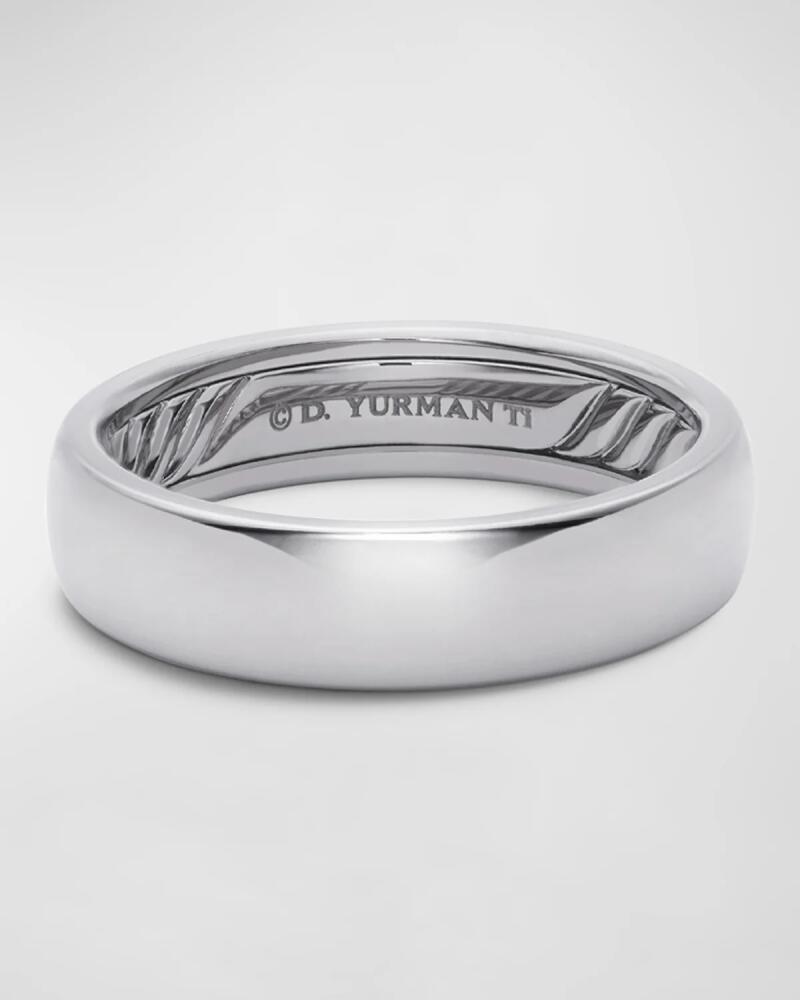 David Yurman Men's DY Classic Band Ring in Titanium, 6mm Cover